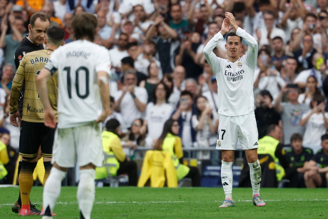 Lucas Vázquez se despide del Santiago Bernabéu entre lágrimas.