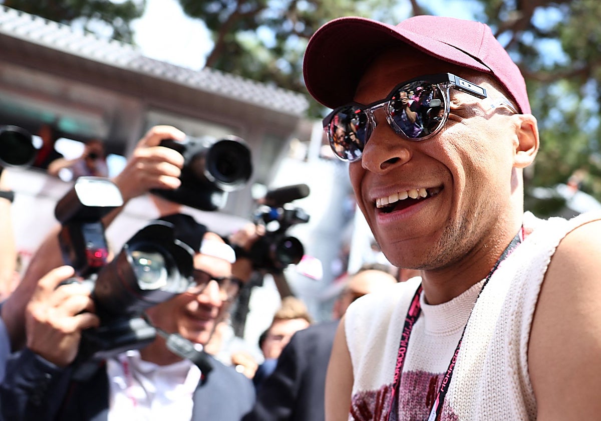 Mbappé, ayer en Mónaco en el gran premio de F1