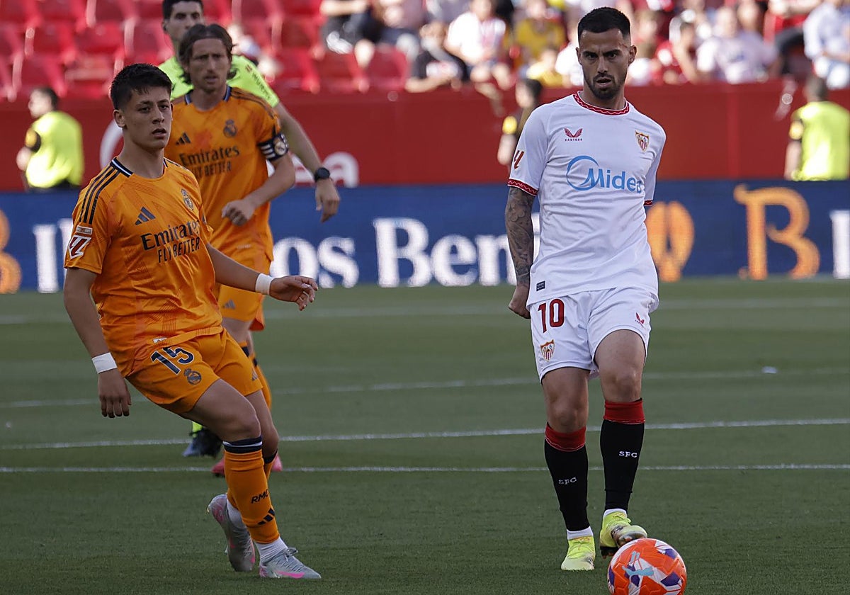 Suso, durante el partido Sevilla-Real Madrid en el Sánchez-Pizjuán