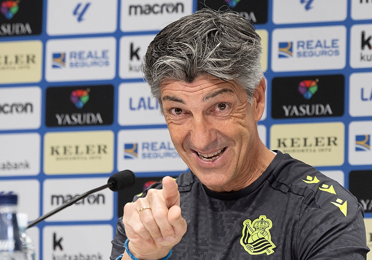 Imanol, en su última comparecencia con la Real Sociedad