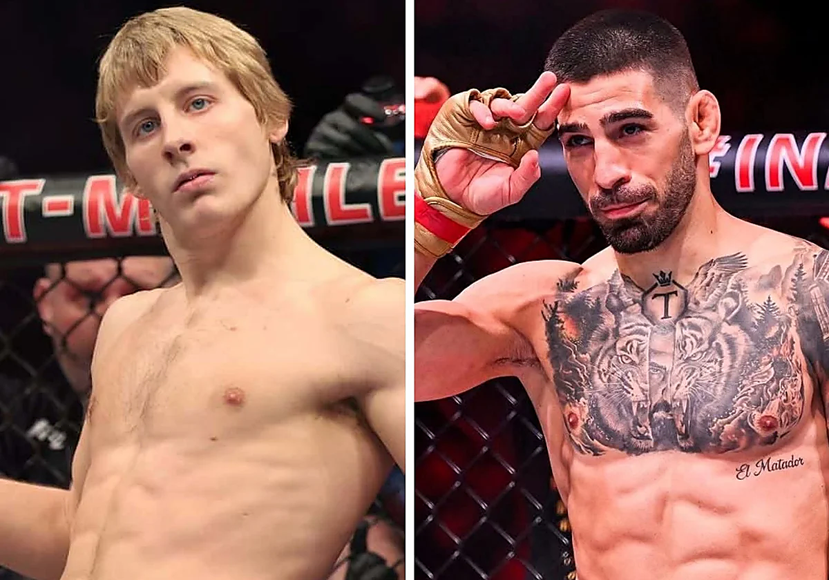 A la izquierda, Paddy Pimblett. A la derecha, Ilia Topuria