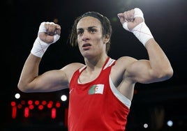 Imane Khelif, durante una pelea en París 2024