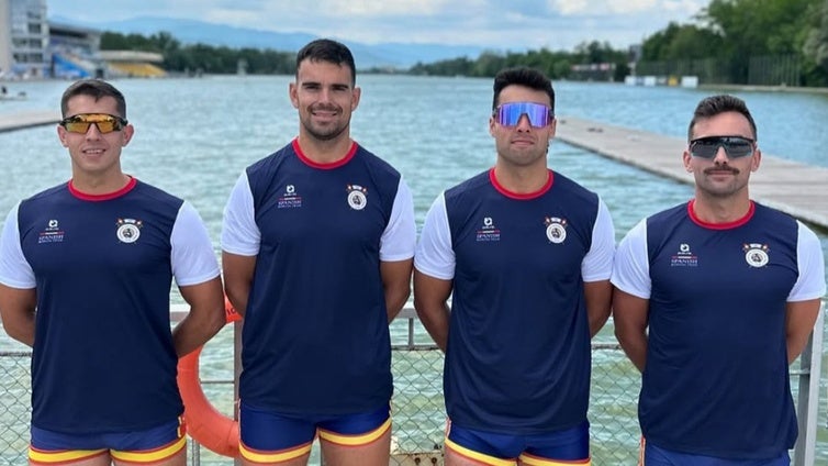 Sexta plaza para Gonzalo García con el cuatro scull español en el Campeonato de Europa de Plovdiv