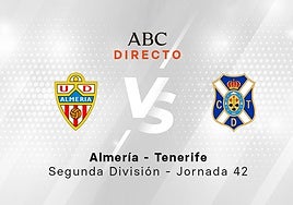 Almería - Tenerife, estadísticas del partido