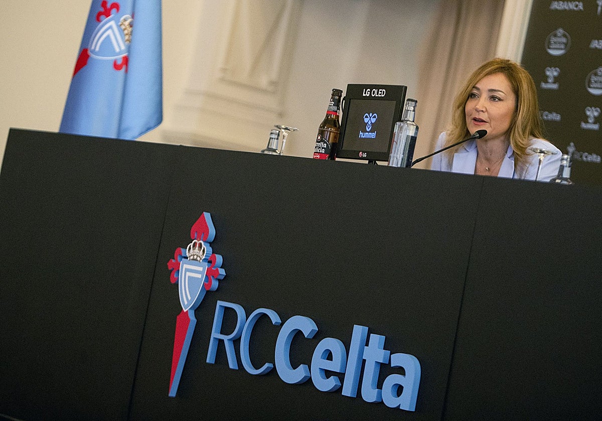 Marián Mouriño, en sala de prensa