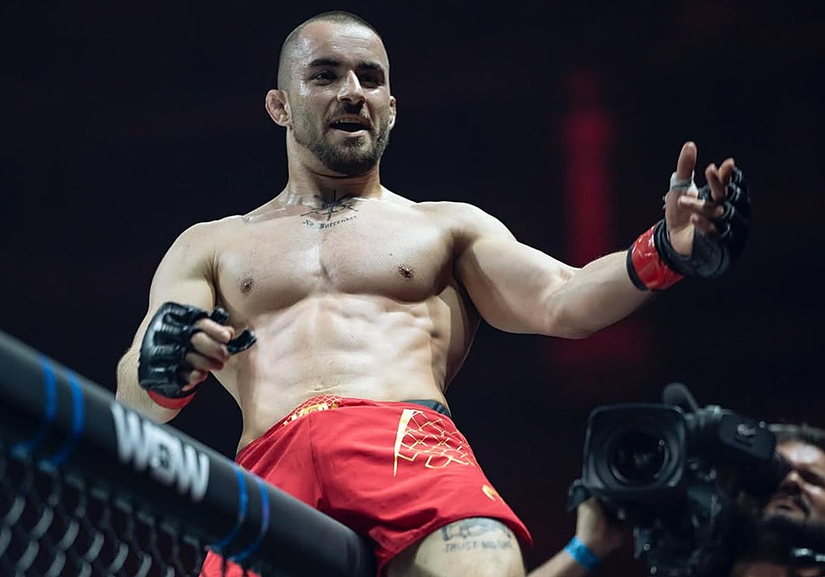 Nacho Campos después de ganar su último combate