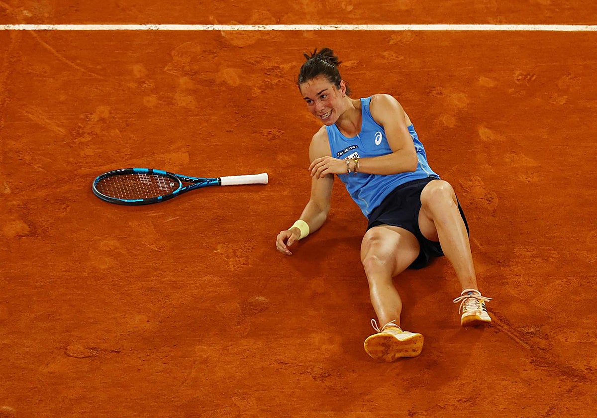 Lois Boisson celebra el pase a la semifinal en Roland Garros