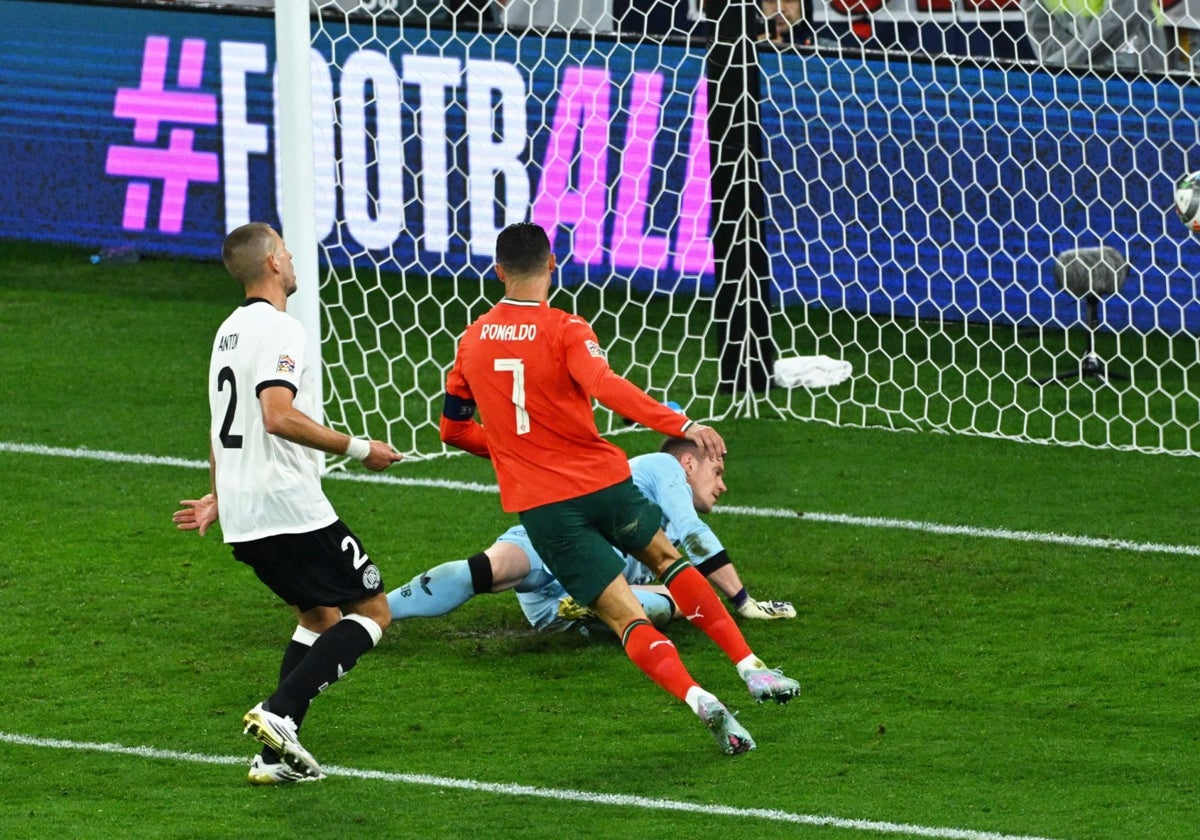 Cristiano, en el momento de hacer el 1-2