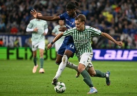 Jesús Rodríguez, en la final de la Conference League.