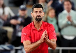 Novak Djokovic, en la despedida de la Philippe Chatrier