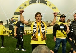 Matías Almeyda, cuando salió campeón con el AEK.