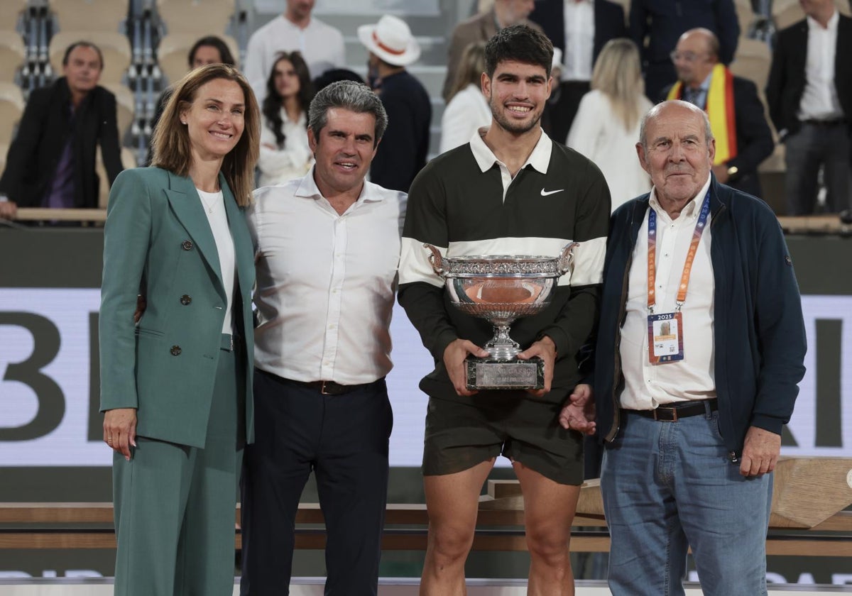 Alcaraz, con su familia
