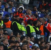 Muere un hincha alemán al caer de la grada durante el España - Portugal