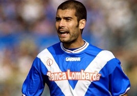 Pep Guardiola en su etapa como jugador del Brescia