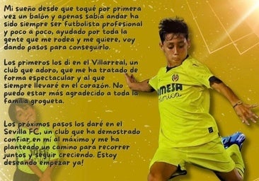 El infantil Carlos Alós anuncia en redes con un comunicado que deja el Villarreal y ficha por el Sevilla