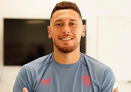 La confianza de Ocampos en Matías Almeyda: «Va a caer muy bien en Sevilla por su actitud y entrega»