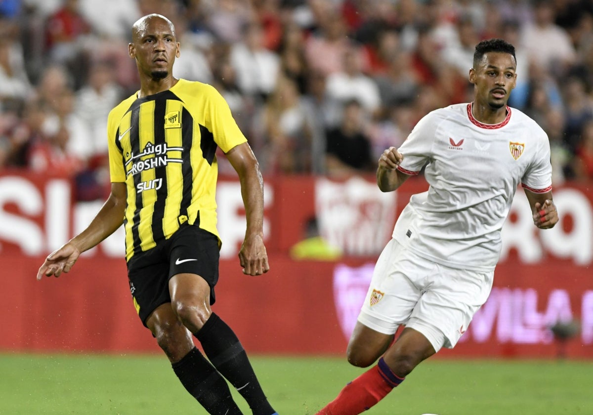 Sow, en el Sevilla-Al-Ittihad correspondiente al Trofeo Antonio Puerta 2024