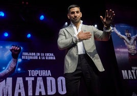 Ilia Topuria, peleador de MMA, en un evento