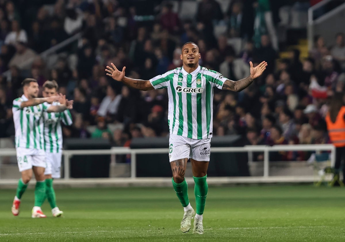 Natan de Souza, en un partido del Betis.