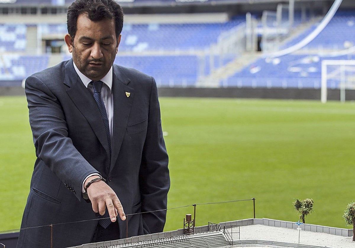 Al-Thani, durante su etapa en el Málaga