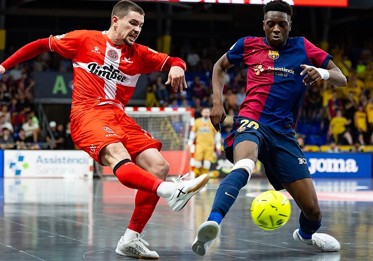 Imagen de la final entre el Jimbee Cartagena y el Barcelona