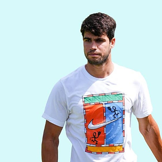 Carlos Alcaraz, durante un entrenamiento en Wimbledon