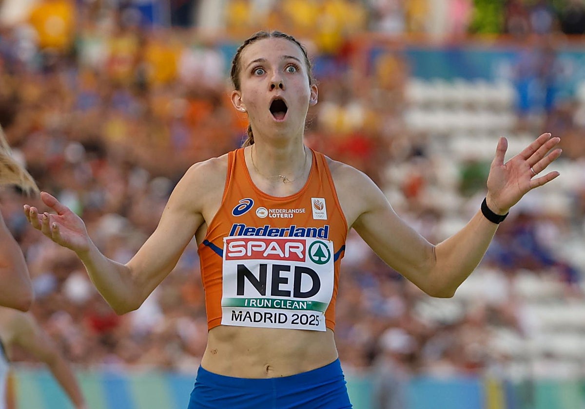 Femke Bol, sorprendida tras su victoria en Madrid