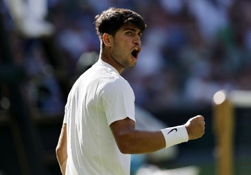 Alcaraz supera un estreno asfixiante por el calor, la presión y un incombustible Fognini en Wimbledon