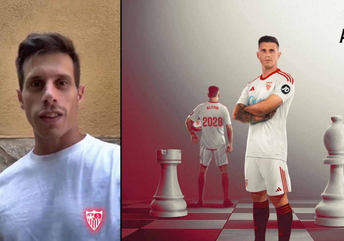 Alfon González, en su anuncio como nuevo jugador del Sevilla FC