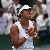 Jéssica Bouzas y un premio a la constancia en Wimbledon que ya sabe a poco: «No me vale con esto para nada»