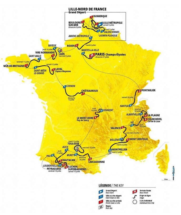 Tour de Francia 2025: recorrido completo, etapas, perfil y favoritos