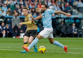 Borja Iglesias, durante su cesión en el Celta de Vigo
