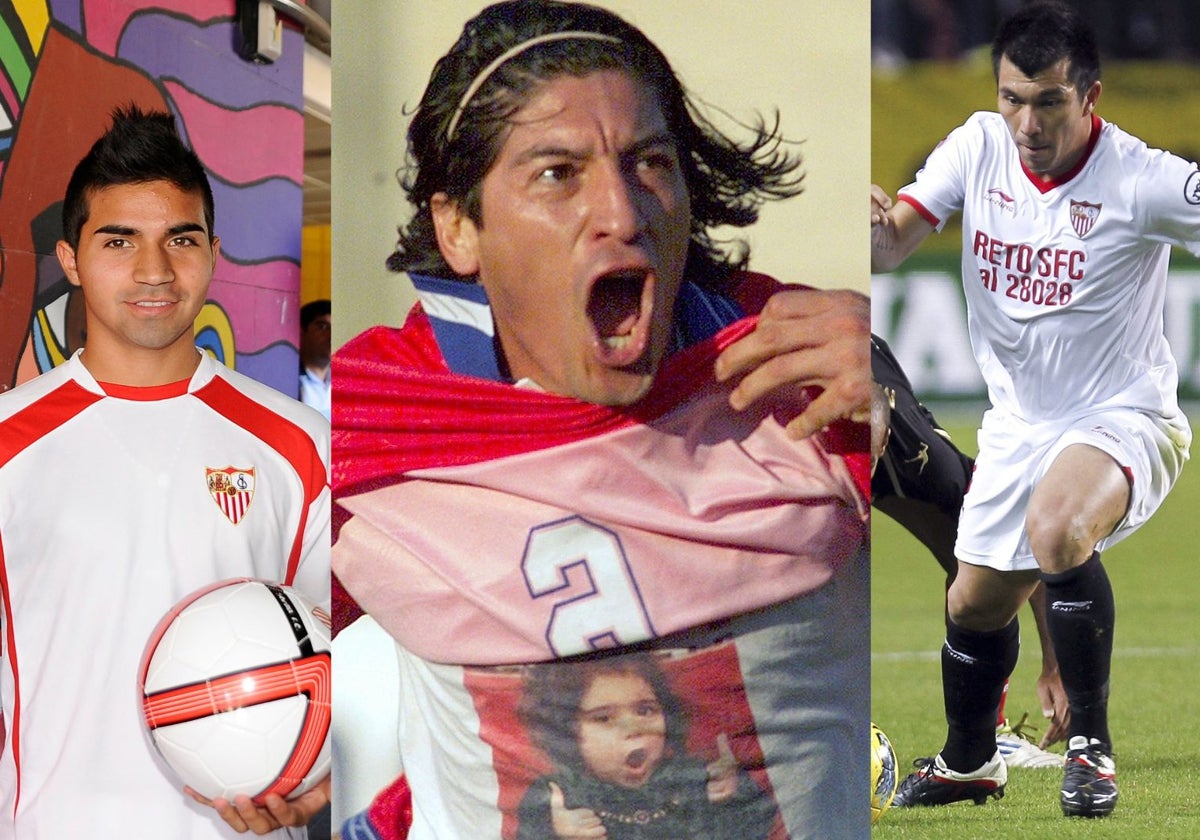 Bryan Rabello, Iván Zamorano y Gary Medel son los tres futbolistas chilenos que pasaron por el Sevilla FC