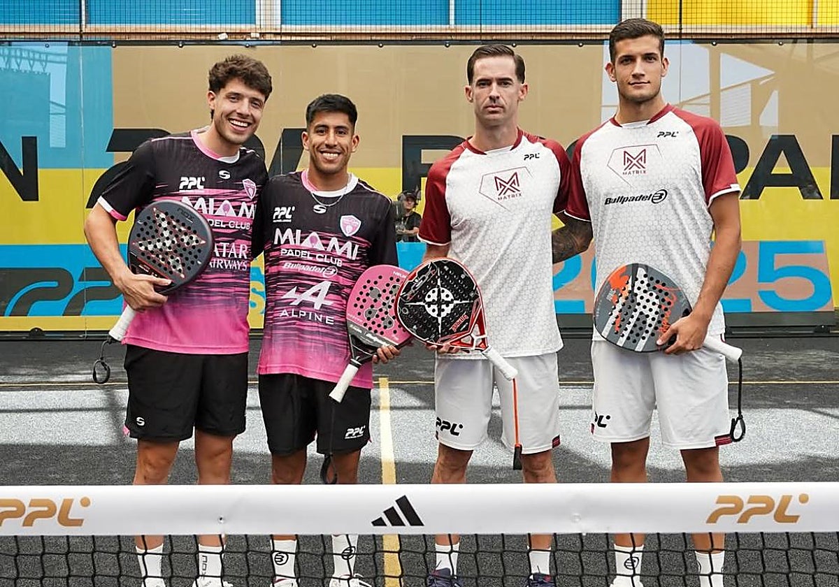 Tapia y Chingotto, de Miami Padel Club, frente a Rubio y Arroyo, de Arkansas Matrix