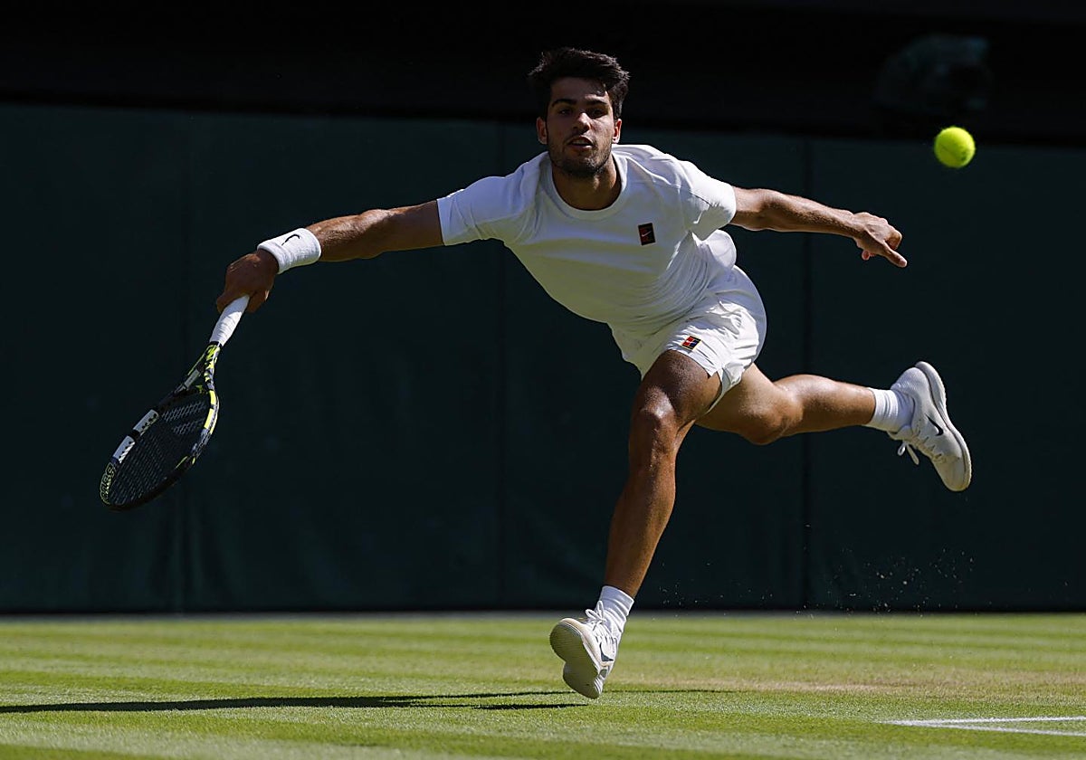 Alcaraz, durante el partido