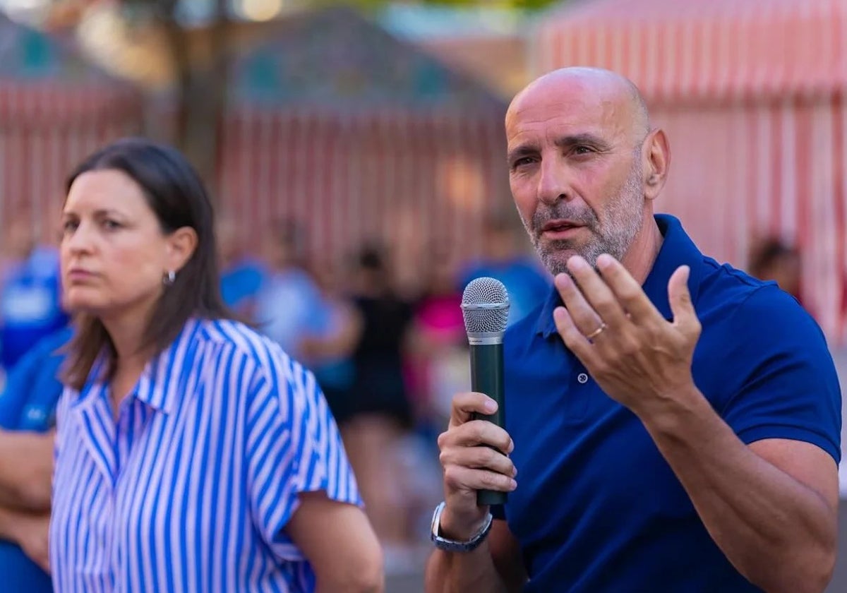 Monchi, durante su visita a San Fernando