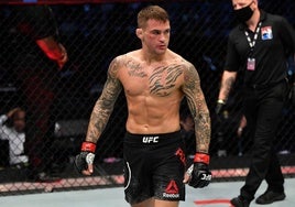 Dustin Poirier, durante un combate