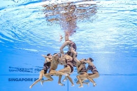 España, a pesar de un error, es de bronce con su locura en la rutina de equipo libre