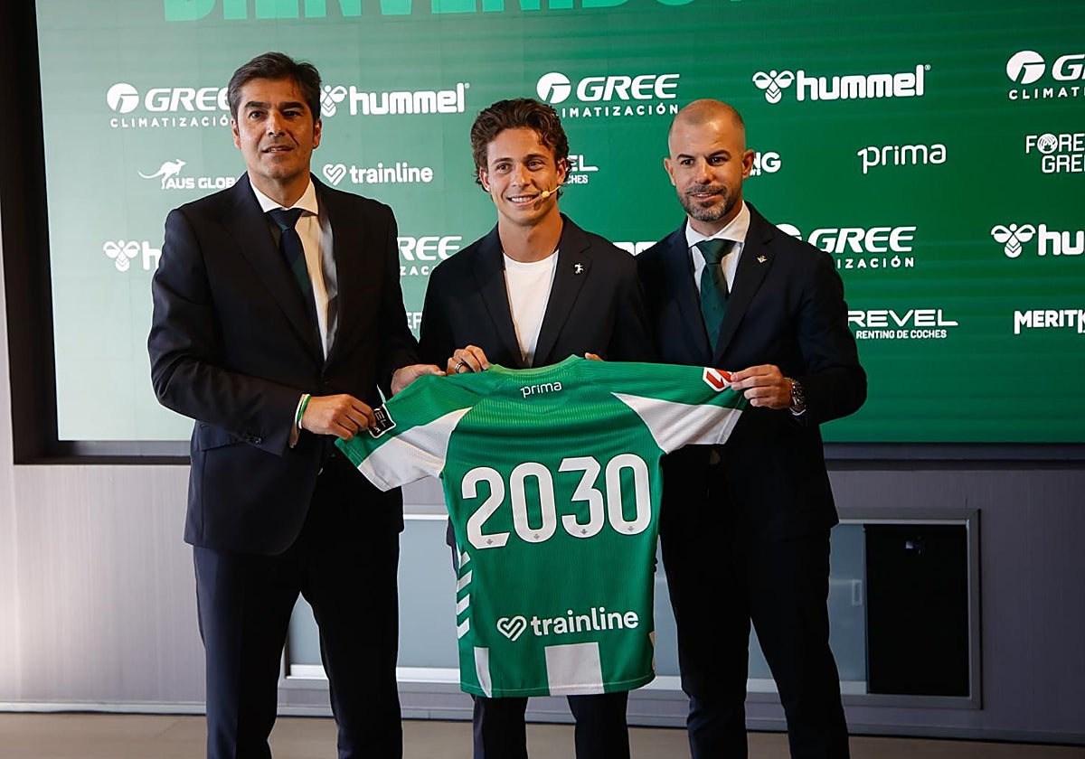 Ángel Haro, Rodrigo Riquelme y Manu Fajardo, en la presentación de este lunes
