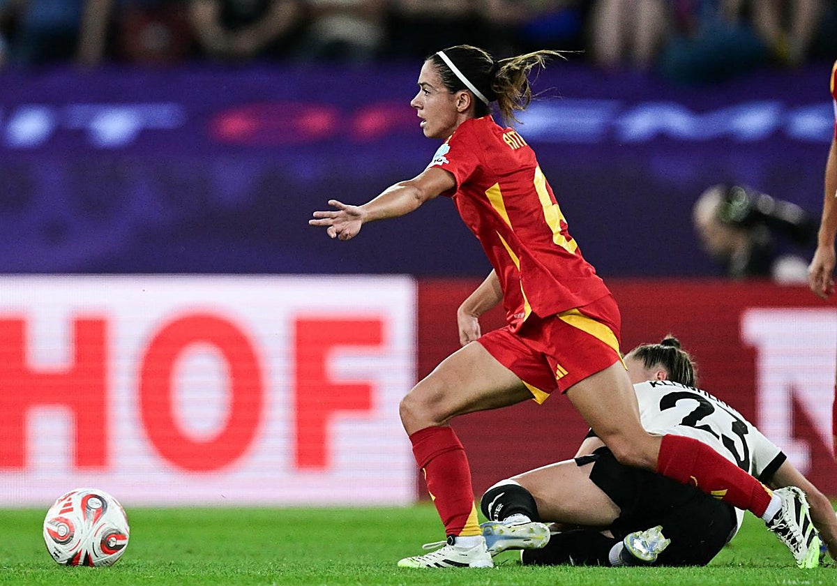 Aitana celebra su gol ante Alemania