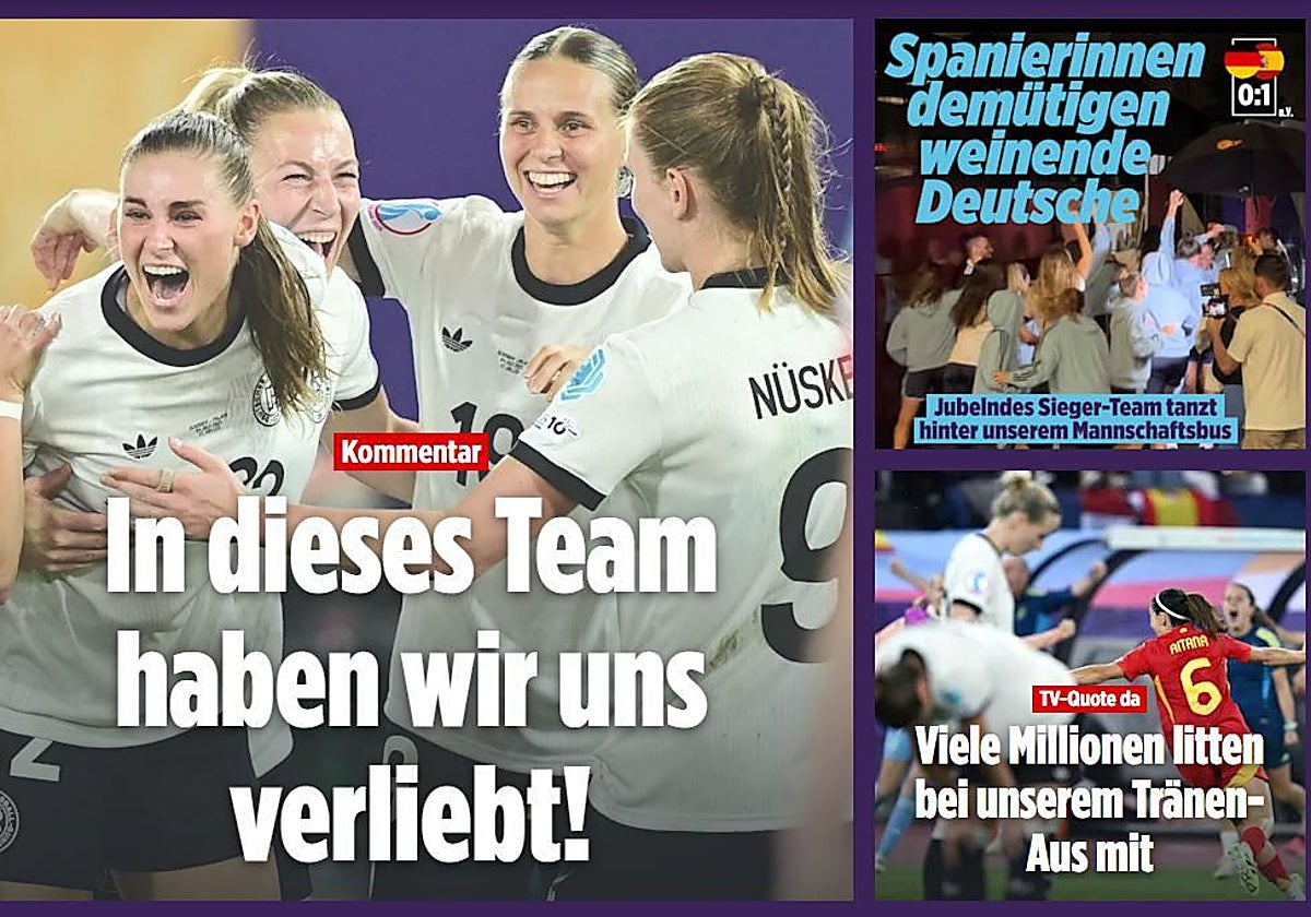 El diario alemán Bild lamentó la suerte de su selección y criticó la celebración española