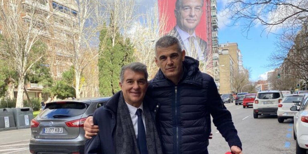 Un apaño entre Enric Masip y Albert Luque, con Rubiales al fondo