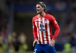 Rodrigo de Paul, en un partido con el Atlético de Madrid