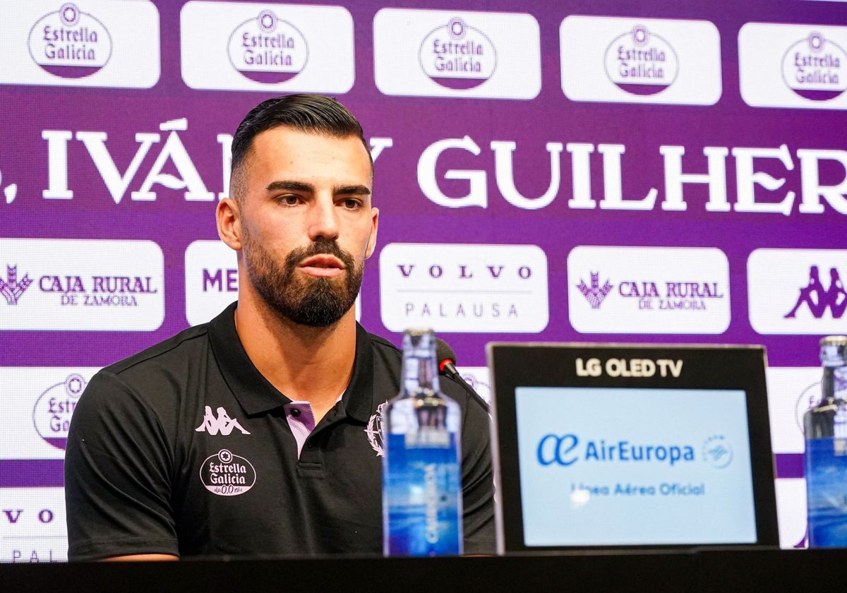 Guilherme Fernandes, en la rueda de prensa de su presentación con el Valladolid