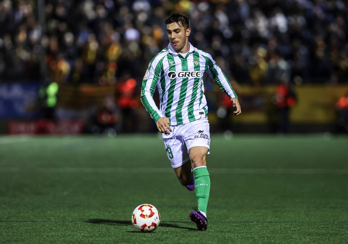 Iker Losada, durante un encuentro con el Real Betis