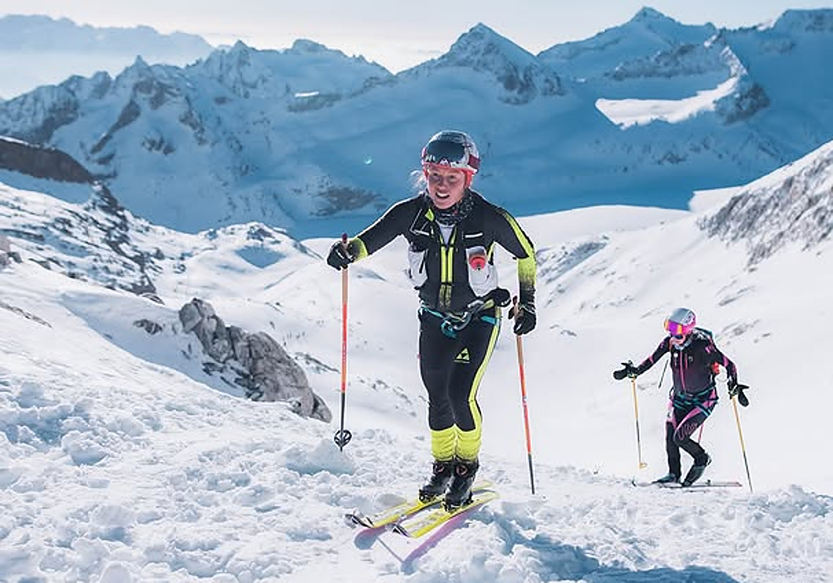 Laura Dahlmeier, durante una competición
