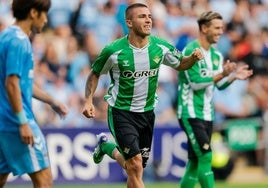 Pablo García, contento tras marcar ante el Coventry: «Hacer goles con el equipo de mi vida siempre es una satisfacción»