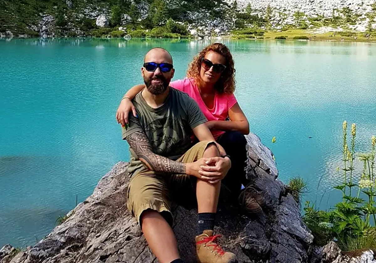 Mattia Sella con su familia