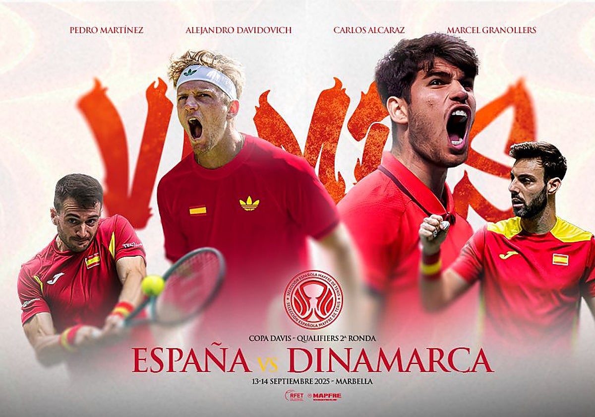 Cartel de la eliminatoria ante Dinamarca