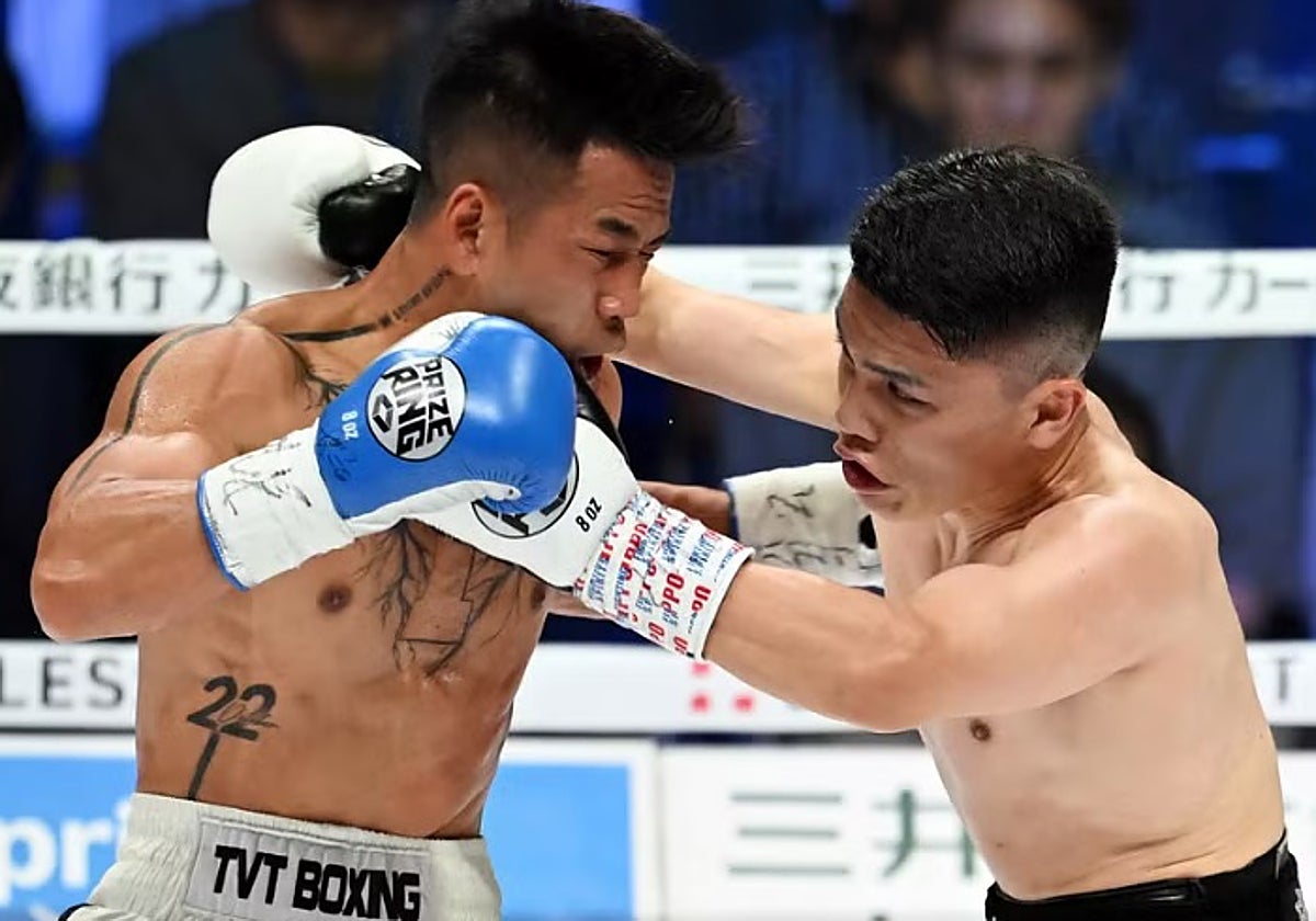 Combate de boxeo en Japón